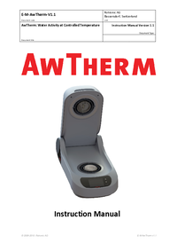 Thumbnail of document Manual - AWTherm Water Activity Meter